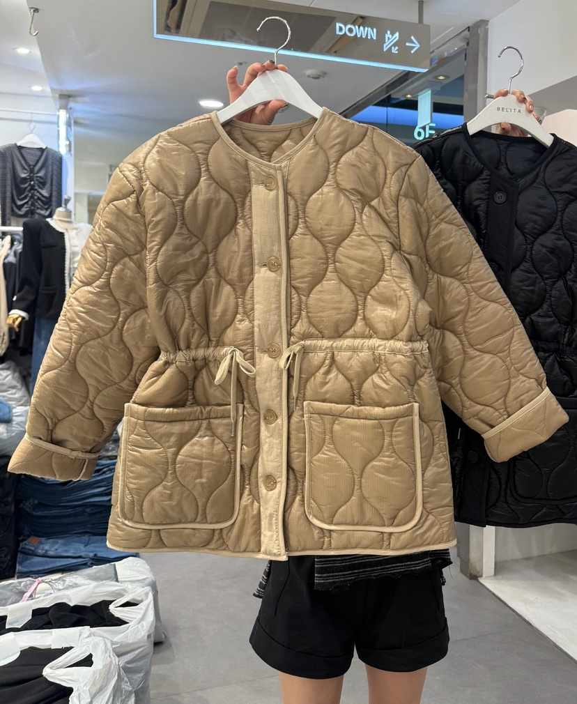 BELITA韓國代購女裝新品推薦熱賣時尚休閑職業真品短款棉服BELITA短款棉服