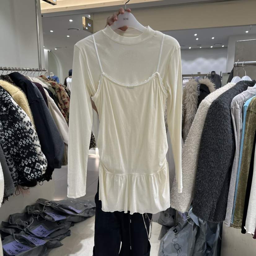 SHOP BENE_Bene東大門代購女裝新款休閑吊帶背心不含內搭天鵝絨無袖SHOP BENE_Bene吊帶/背心