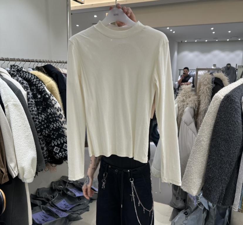 SHOP BENE_Bene東大門直郵26秋冬絲絨高領打底衫長袖T恤修身版SHOP BENE_Bene長袖T恤
