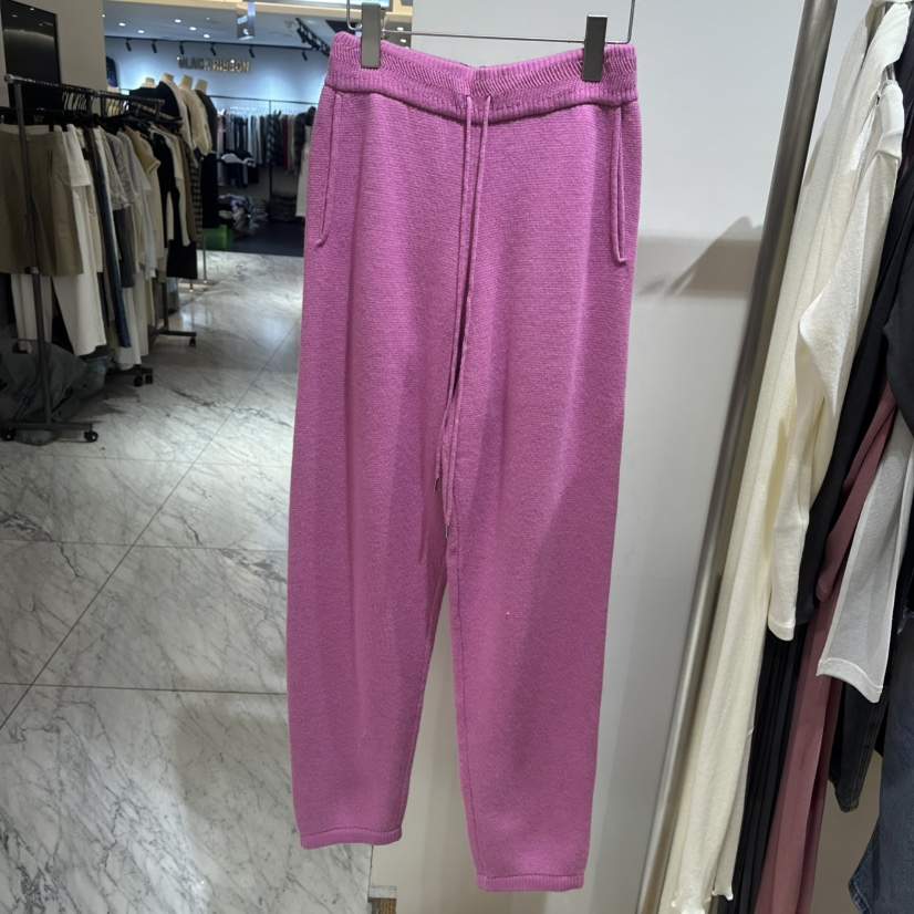 TOPDRESSING東大門代購26秋冬針織休閑褲針織褲抽繩直筒寬松TOPDRESSING休閑褲