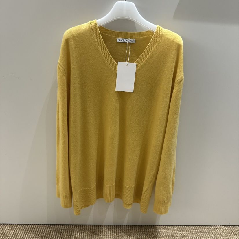 SHOP_WE ARE東大門代購26秋冬V領不規則下擺針織衫V領羅紋SHOP_WE ARE針織衫