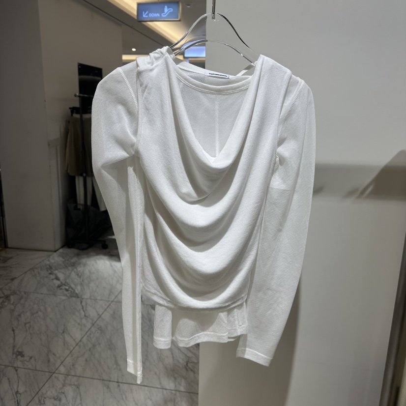 TOPDRESSING韓國直郵26秋冬蕩領假兩件上衣吊帶背心假兩件不含TOPDRESSING吊帶/背心