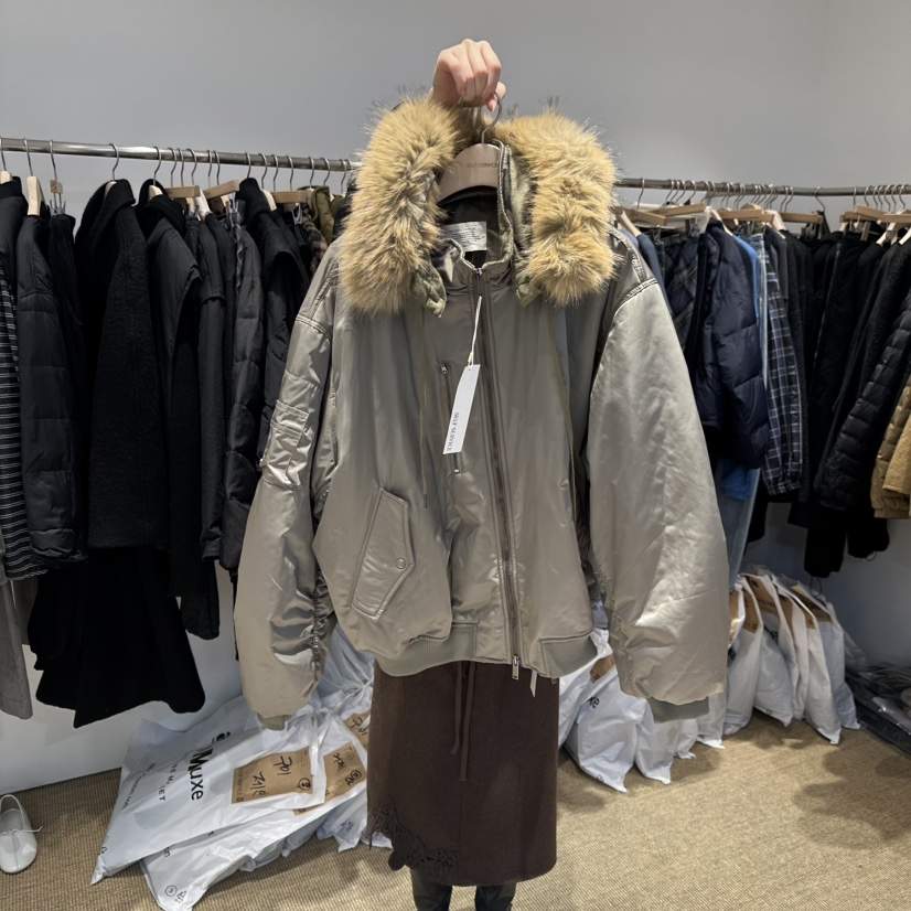 SELF SERVICE/MASOF東大門實拍26秋冬寬松羽絨毛領帽子可拆卸SELF SERVICE/MASOF短款羽絨服