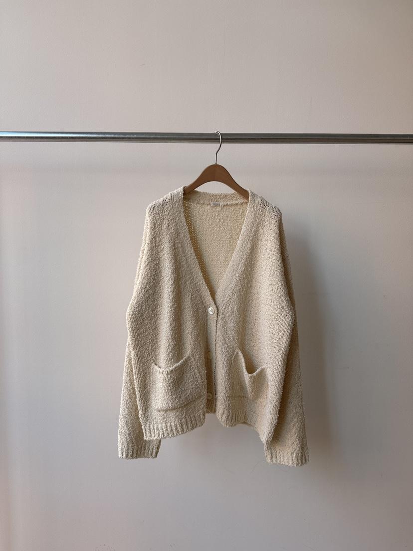 TAFFETA/MURET/ROBERTI東大門實拍26秋冬寬松V領針織開衫單排TAFFETA/MURET/ROBERTI開衫
